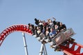 People riding roller coaster Royalty Free Stock Photo