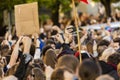 People ringing keys on the demonstration on Prague Wenceslas square against the current government and Babis Royalty Free Stock Photo