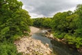 People on the River Lune. Kirkby Lonsdale, England, UK Royalty Free Stock Photo