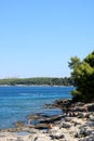 Rocky coastline Adriatic Sea near Pula, Croatia