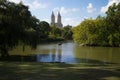 People in Rowboats on The Lake in Central Park, New York City