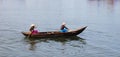 People rowing boat on the sea in Quy Nhon, Vietnam