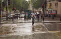 Torrential rain in London, UK Royalty Free Stock Photo