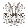 People run, Runner ,Marathon running, Team work running, Royalty Free Stock Photo