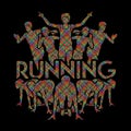 People run, Runner ,Marathon running, Team work running, Royalty Free Stock Photo