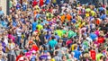 Runners running in Race the train 2019 Tywyn just over half marathon