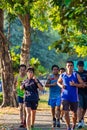 The people running exercise for health in the BangYai park , Non