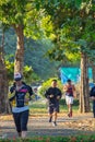 The people running exercise for health in the BangYai park , Non