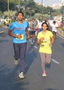 People running at Hyderabad 10K Run Event, India