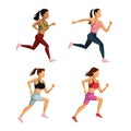People running icons Royalty Free Stock Photo