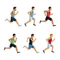People running icons Royalty Free Stock Photo
