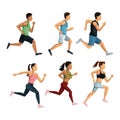 People running icons