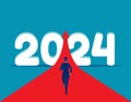 People running to 2024. Start up a new to goal