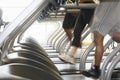 People Running On Treadmills In Health Club Royalty Free Stock Photo