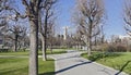 People`s garden and town-hall of Vienna Royalty Free Stock Photo