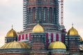 People`s Salvation Cathedral Catedrala Mantuirii Neamului construction site. Christian orthodox cathedral detail view. Buchares Royalty Free Stock Photo