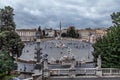 People`s Square Piazza del Popolo top wiew, aerial view in Rome, Italy, Royalty Free Stock Photo