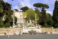 The people's square, Rome the Pincio hill fountain Royalty Free Stock Photo