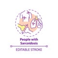 People with sarcoidosis concept icon