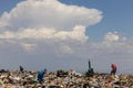 People Scavenging in juarez Dumpsite Royalty Free Stock Photo