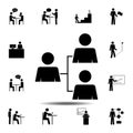 People, scheme, three people icon. Simple glyph, flat vector element of People icons set for UI and UX, website or mobile