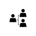 People, scheme, three people icon. Simple glyph, flat vector of People icons for UI and UX, website or mobile application