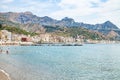 People in sea near waterfront of Giardini Naxos Royalty Free Stock Photo