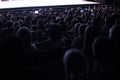 People seated in an audience Royalty Free Stock Photo