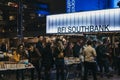 People at second hand book market in Southbank, London, UK, in the evening Royalty Free Stock Photo