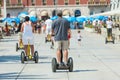 People on Segways on the waterfront in Split