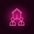 people select home neon icon. Elements of Real Estate set. Simple icon for websites, web design, mobile app, info graphics