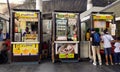 People sell foods on street in Manila, Philippines Royalty Free Stock Photo