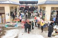 People selling and buying in a local chinese market