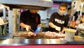 People selling foods on street in Taipei