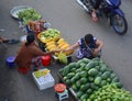 People selling fruits at market in Phu Quoc, Vietnam