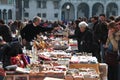 People are selling their old stuffs on a local flea market Veni Royalty Free Stock Photo