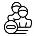 People service icon outline vector. Computer account