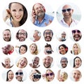 People Set of Faces Diversity Human Face Concept Royalty Free Stock Photo