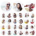 People Set of Faces Diversity Human Face Concept Royalty Free Stock Photo