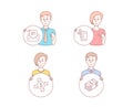 Payment exchange, Communication and Mail newsletter icons. Usd currency sign. Vector