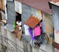 People at the shacks in Manila, Philippines Royalty Free Stock Photo