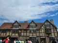 People and the Shakespeares Birthplace building