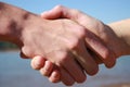 Two People shaking hands in agreement Royalty Free Stock Photo