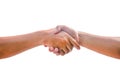 People shaking hands communicate the meaning of unity Business cooperation success teamwork Royalty Free Stock Photo