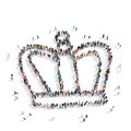 People shape crown cartoon