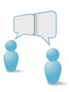 People share communication speech bubbles