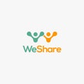 People share logo icon vector template