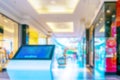 People shop window blurred background. Interior of retail centre store in soft focus. People shopping in modern commercial mall Royalty Free Stock Photo