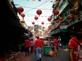 People shopping and celebrate chinese new year 2015 chinatown bangkok