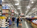 People shopping at a Costco Wholesale retail store in Orlando, Florida